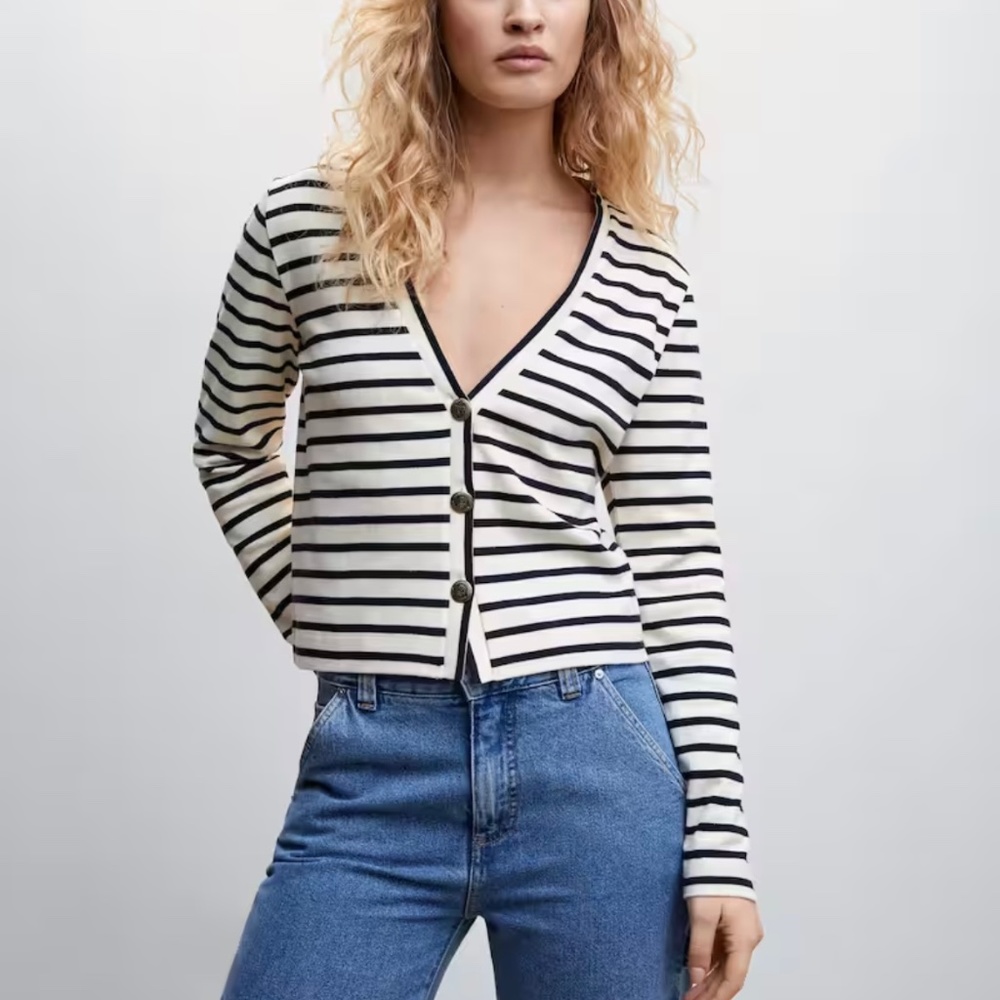 Mango triped cardigan sweater NEW